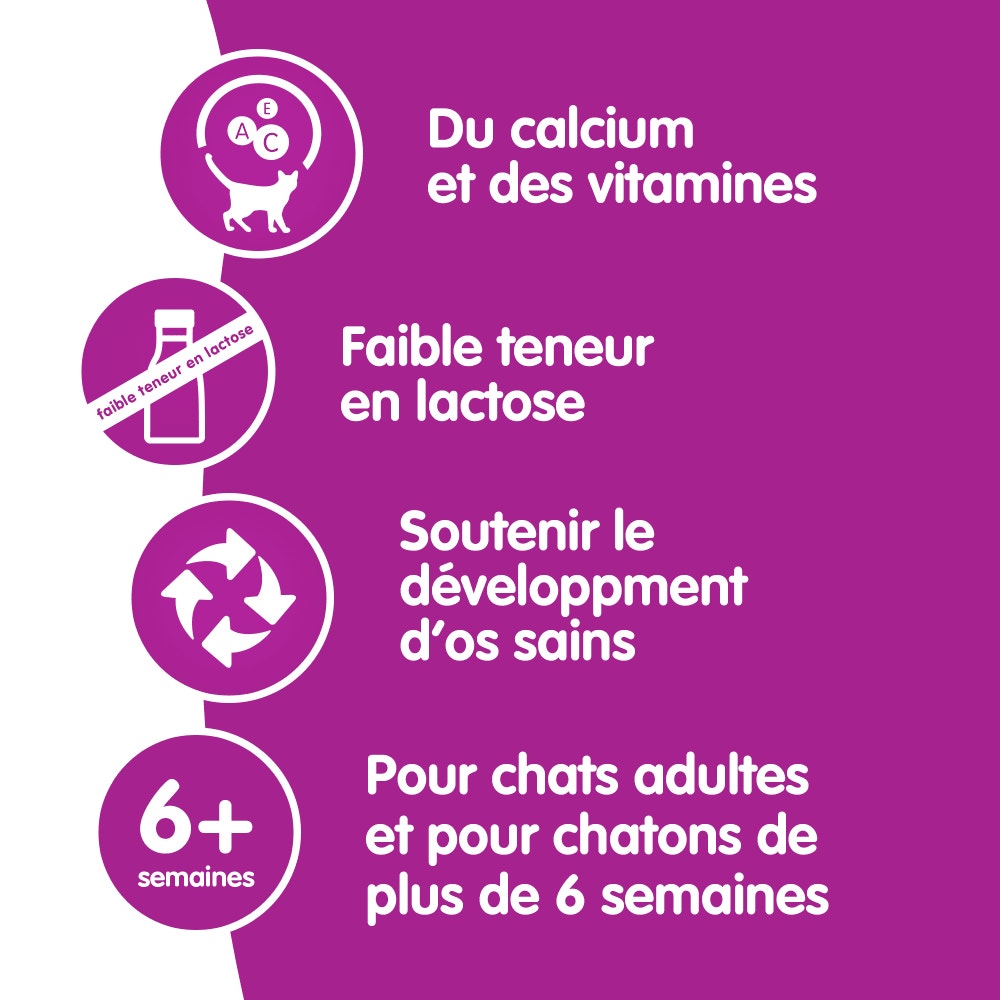 WHISKAS® Lait En Bouteille Pour Chat Adult et Chatons 3 x 200ml - 3