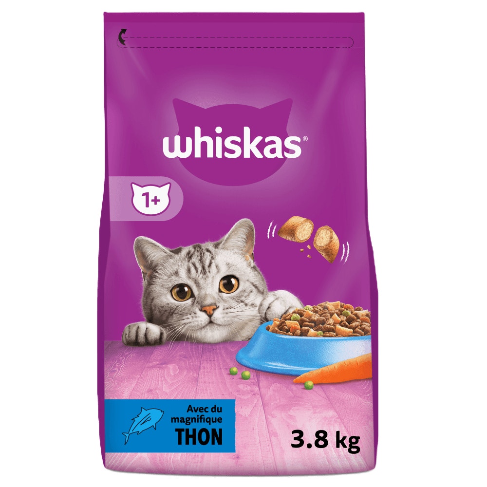 WHISKAS® Croquettes Au Thon Pour Chat Adulte 3,8kg - 1