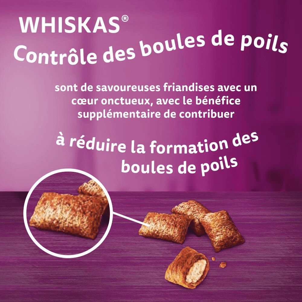 WHISKAS® Contrôle des Boules de Poils Friandises Pour Chat Adulte 50g - 5