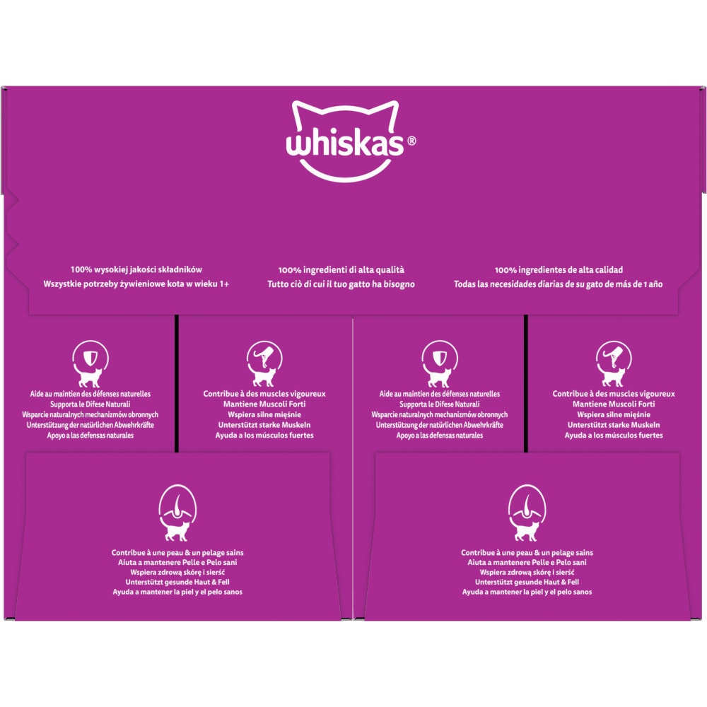WHISKAS® Sachets Fraîcheur Les Festins À La Volaille En Sauce Pour Chat Adulte 4 Variétés 24 x 85g - 3