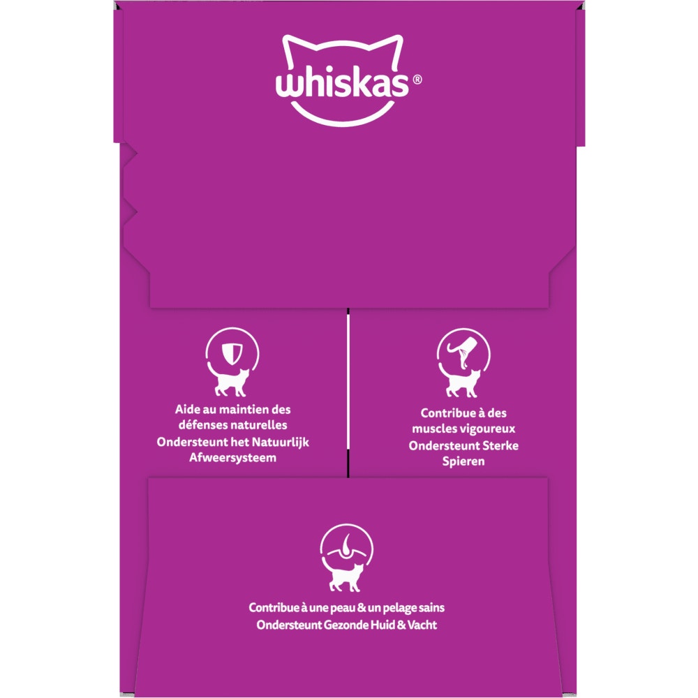 WHISKAS® Sachets Fraîcheur La Carte Mixte En Gelée Pour Chat Adulte 4 Variétés 12 & 48 x 85g - 3