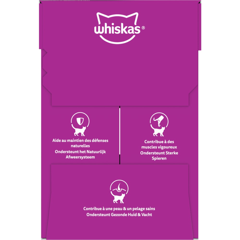 WHISKAS® Sachets Fraîcheur Les Festins À La Volaille En Gelée Pour Chat Adulte 4 Variétés 12 x 85g - 3