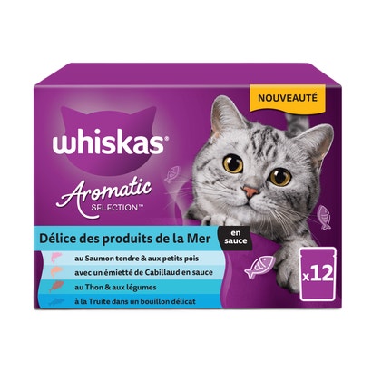 Sachet Fraîcheur Les Aromatic Selection Fusion des Saveurs Pour Chat Adulte 4 variétés