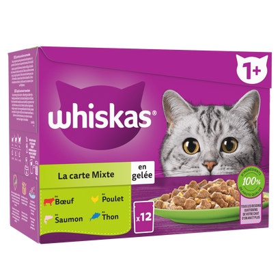 Sachets Fraîcheur La Carte Mixte En Gelée Pour Chat Adulte 4 Variétés