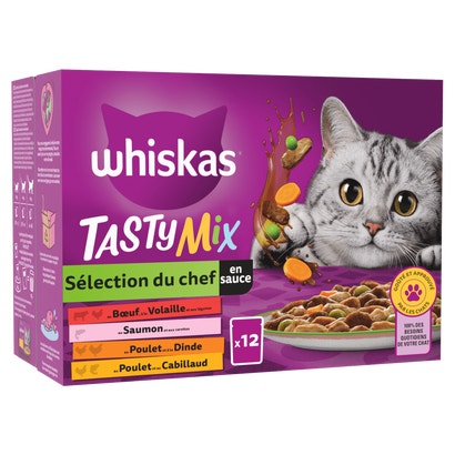 Tasty Mix Sachets Fraîcheur Sélection Du Chef En Sauce Pour Chat Adulte 4 Variétés